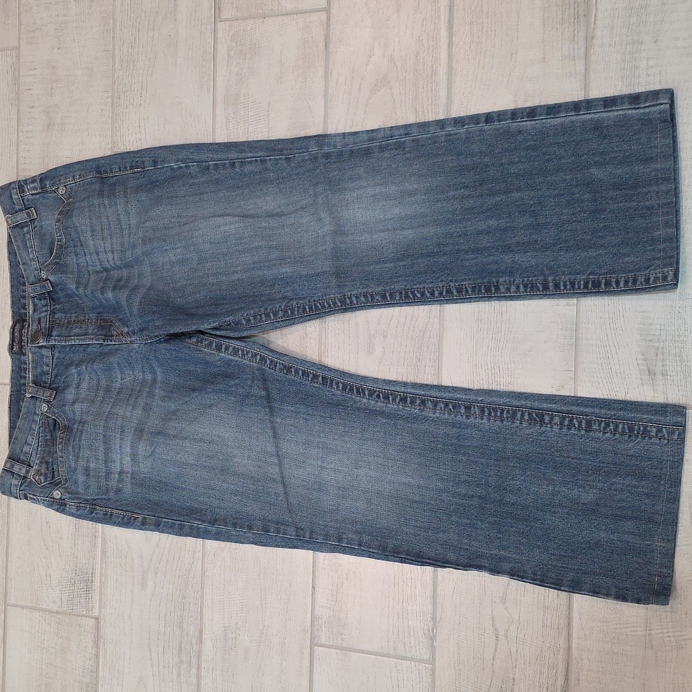 MEK Denim Men's Size 40x30 (Altered) Relaxed Fit Wide Leg Button Fly Emboidered